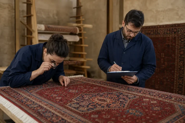 Persian Rug Condition Inspection
